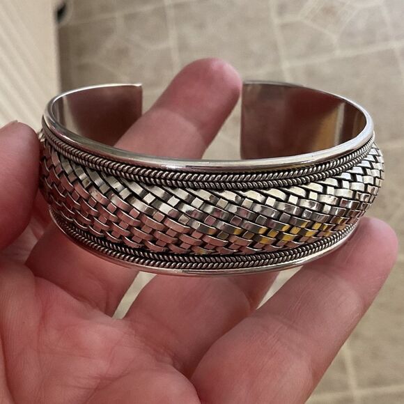 NWOT Sterling SILVER 925 one size braid bracelet new - Picture 10 of 11